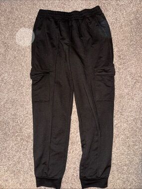 Black Cargo Jogger Pants -